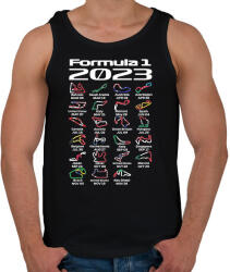 printfashion Formula 1 2023 versenynaptár (Angol) - Férfi atléta - Fekete (11765691)