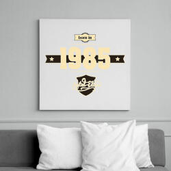 printfashion born-in-1985-cream-choco - Vászonkép - Fehér (6623286)