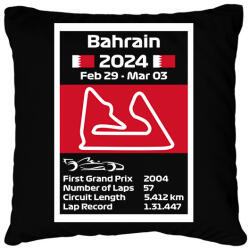 printfashion Bahrain Grand Prix 2024 - Párnahuzat, Díszpárnahuzat - Fekete (15670199)