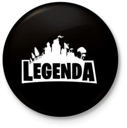 printfashion Legenda - Fortnite Style (Fehér) - Kitűző, hűtőmágnes - Fekete (3097566)
