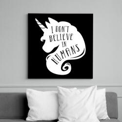 printfashion Nem hiszek az emberekben - Vászonkép - Fekete (6643327)