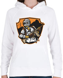 printfashion PUBG - Női kapucnis pulóver - Fehér (2033289)