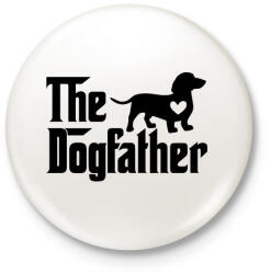 printfashion The Dogfather - Tacskó - Kitűző, hűtőmágnes - Fehér (16569481)