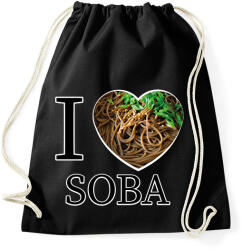 printfashion I love Soba - Sportzsák, Tornazsák - Fekete (11336359)