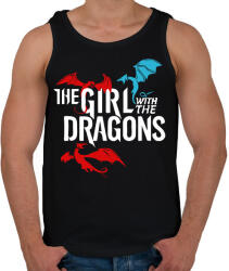 printfashion A lány és a sárkányok - Férfi atléta - Fekete (1458418)