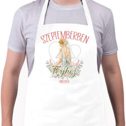 printfashion Szeptemberben férjhez megyek - Kötény - Fehér (7338076)