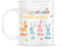 printfashion Kedvenc nyuszikák - Névvel - Bögre - Fehér (13086464)