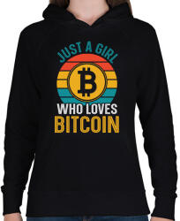 printfashion BITCOIN 4 EVER 9 - Női kapucnis pulóver - Fekete (6003568)