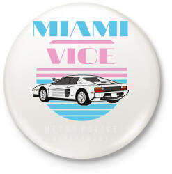 printfashion Miami Vice - Kitűző, hűtőmágnes - Fehér (3078218)