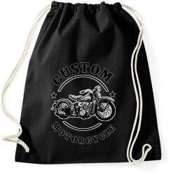printfashion custom motorcycle - Sportzsák, Tornazsák - Fekete (11595041)