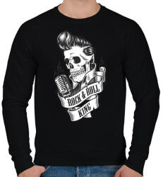 printfashion A rock királya - Férfi pulóver - Fekete (5143245)