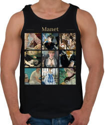 printfashion Manet - részleket - Férfi atléta - Fekete (11899427)