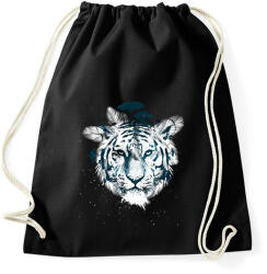 printfashion White tiger - Sportzsák, Tornazsák - Fekete (241978)