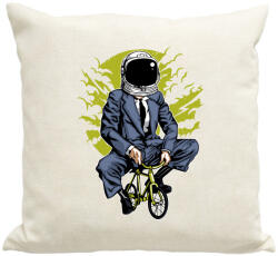 printfashion Bike To The Moon - Párnahuzat, Díszpárnahuzat - Lenvászon (808430)