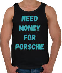 printfashion NEED MONEY FOR PORSCHE (T) - Férfi atléta - Fekete (16244683)
