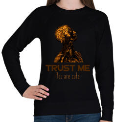 printfashion Trust me You are cute - Női pulóver - Fekete (16056644)