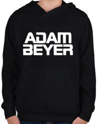 printfashion Adam Beyer white - Gyerek kapucnis pulóver - Fekete (14811648)