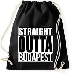 printfashion Straight Outta Budapest - Sportzsák, Tornazsák - Fekete (934146)