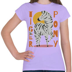 printfashion Tigris póni - zebra - Női póló - Viola (5626025)