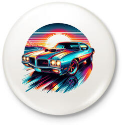 printfashion Autó - Kitűző, hűtőmágnes - Fehér (15139301)