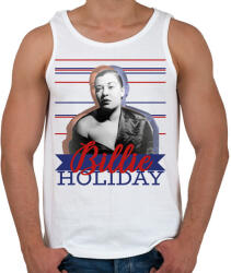 printfashion Billie Holiday - Férfi atléta - Fehér (7655232)