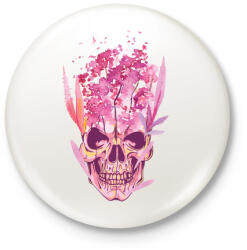 printfashion Tavaszi koponya - Kitűző, hűtőmágnes - Fehér (3080340)