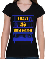 printfashion I have no s(h)elf control - Női V-nyakú póló - Fekete (15705997)