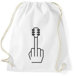 printfashion Middle finger - Gitáros minta - Sportzsák, Tornazsák - Fehér (6377082)