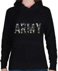 printfashion Army - Női kapucnis pulóver - Fekete (5269336)