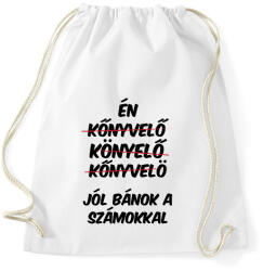 printfashion Jól bánok a számokkal - Sportzsák, Tornazsák - Fehér (12564085)