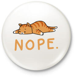 printfashion NOPE - Kitűző, hűtőmágnes - Fehér (3077855)