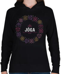 printfashion Jóga - Női kapucnis pulóver - Fekete (6346200)