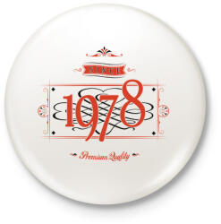 printfashion since-1978-red-black - Kitűző, hűtőmágnes - Fehér (3076524)