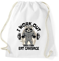 printfashion Gyúrós mosómedve - Sportzsák, Tornazsák - Fehér (15586170)