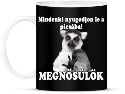 printfashion Megnősülök! - Bögre - Fekete (5142809)