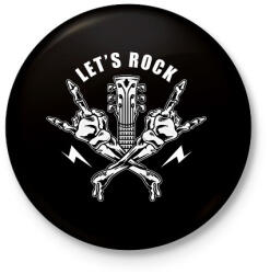 printfashion Rock - Kitűző, hűtőmágnes - Fekete (16387926)