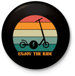 printfashion Enjoy the ride - Kitűző, hűtőmágnes - Fekete (13822962)