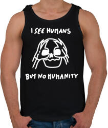 printfashion I see humans but no humanity - Férfi atléta - Fekete (16323425)