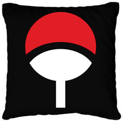 printfashion Uchiha logó - Párnahuzat, Díszpárnahuzat - Fekete (14008767)