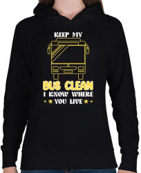 printfashion I know where you live - Női kapucnis pulóver - Fekete (7468182)