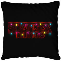 printfashion Stranger things karácsonyi fények - Párnahuzat, Díszpárnahuzat - Fekete (4292926)