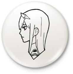 printfashion Zero Two - Kitűző, hűtőmágnes - Fehér (3079032)