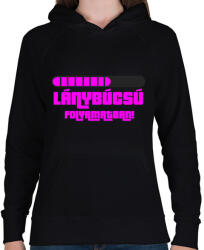 printfashion Lánybúcsú folyamatban - Női kapucnis pulóver - Fekete (5307245)