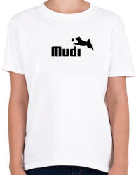 printfashion Mudi- kutyás minta - Gyerek póló - Fehér (11012219)