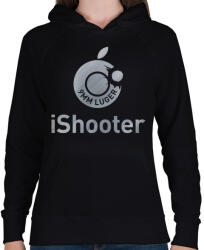 printfashion iShooter - Női kapucnis pulóver - Fekete (683279)