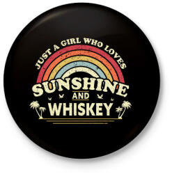 printfashion Whiskey-s csaj - Kitűző, hűtőmágnes - Fekete (3101695)