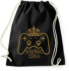 printfashion Gamer king - Sportzsák, Tornazsák - Fekete (5324712)