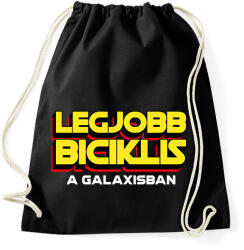 printfashion LEGJOBB BICIKLIS A GALAXISBAN - Sportzsák, Tornazsák - Fekete (11556097)