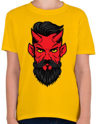 printfashion Hipszter sátán - Gyerek póló - Sárga (1067937)