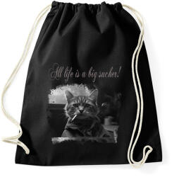 printfashion All life is a big sucker! - Sportzsák, Tornazsák - Fekete (16144340)